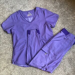 Adar Purple Scrub Set